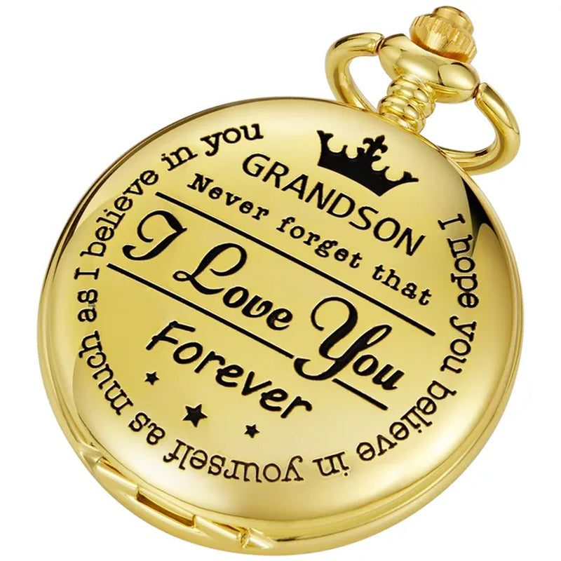 Best Gift Quartz Pocket Watch Chain to My Son Necklace Fob Watches Men Children'S Day Kids Boy Gift Present Reloj De Bolsillo