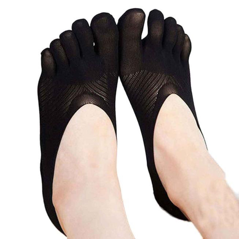 Women Five Toes Breathable Socks Velvet Ultrathin Five-Finger Invisible Anti-Skid Anti-Friction Boat Sock Ankle Socks