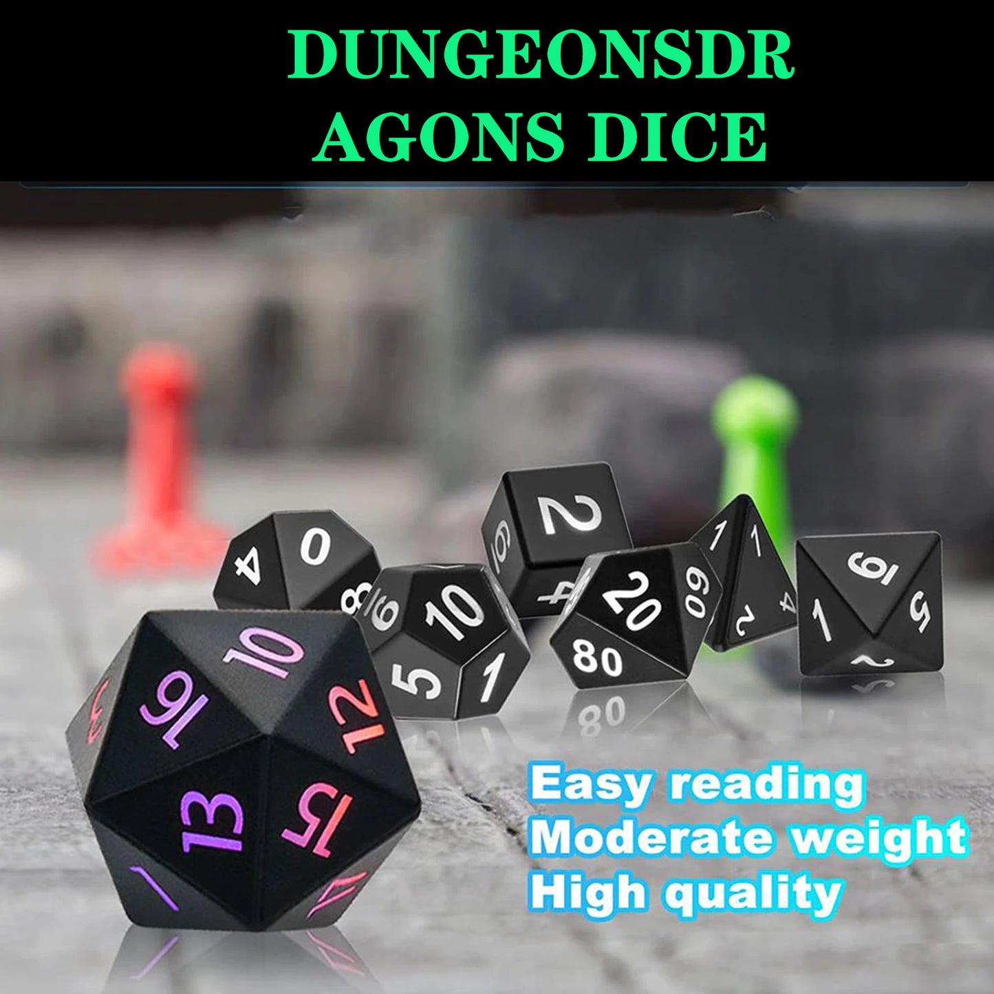 7Pcs DND Dice Set Light up DND Dice with Charging Box Rechargeable Electronic Dice for Dungeon and Dragons Luminous DND Dice RPG