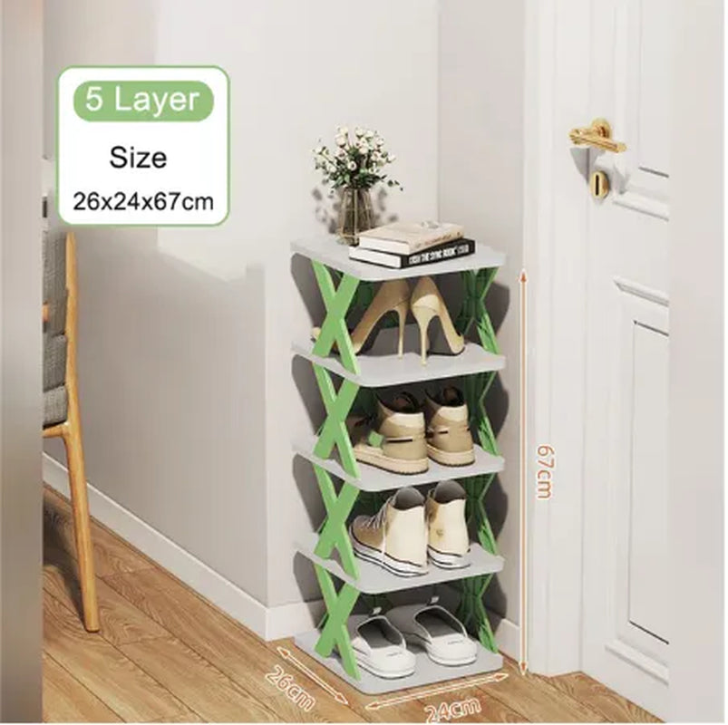 New Arrival Stackable Shoe Rack Multi-Layer Storage Shoes Shelf Box Plastic Space Saving Cabinet Shoes Organizer for Entry