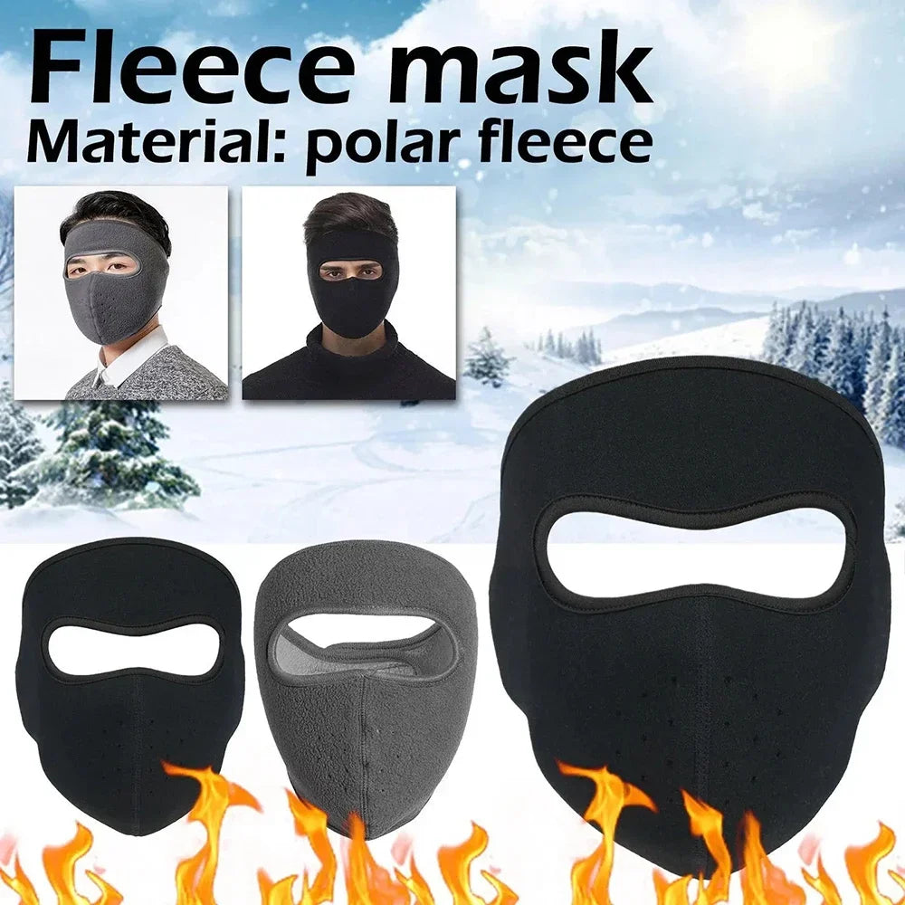 Outdoor Winter Face Mask Warmth Thickened Neck Ear Protection Wind Cold Resistance Breathable Electric Vehicle Cycling Full Mask