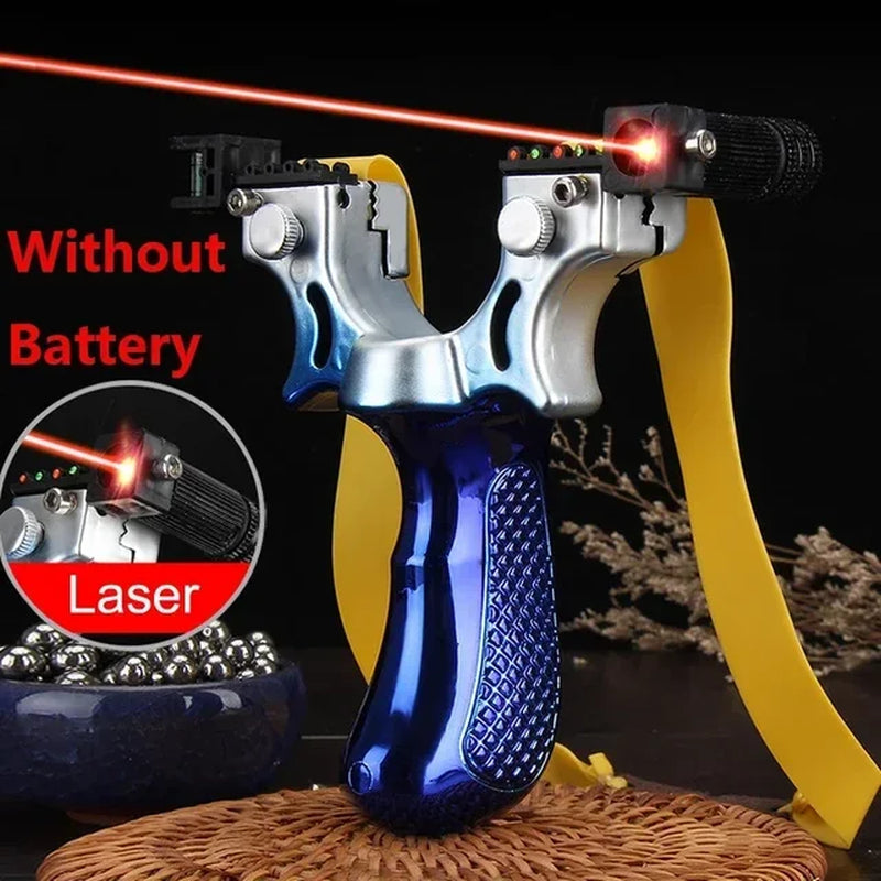High-Power Laser Aiming Slingsshot Outdoor Sports Hunting Shooting Catapult Competition Practice Slingshot Hunting Acessories