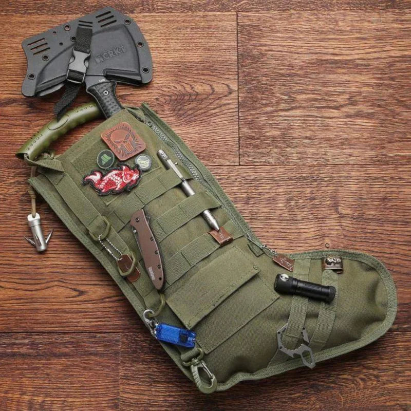 Tactical Christmas Gift Socks Outdoor Sports Pendant Military Fan Bag Accessories Storage Bag Military Style Christmas Stocking