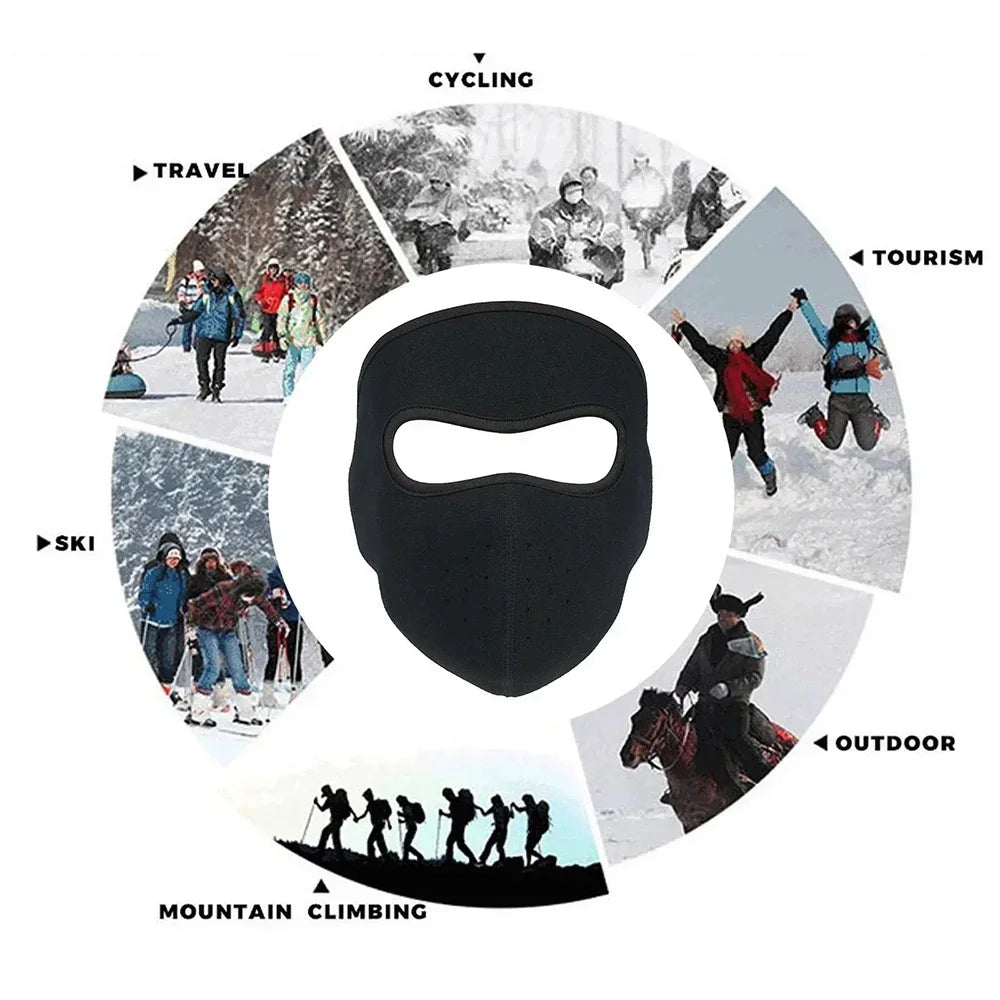 Outdoor Winter Face Mask Warmth Thickened Neck Ear Protection Wind Cold Resistance Breathable Electric Vehicle Cycling Full Mask